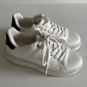 A•New•Day White Sneakers with Black Accents